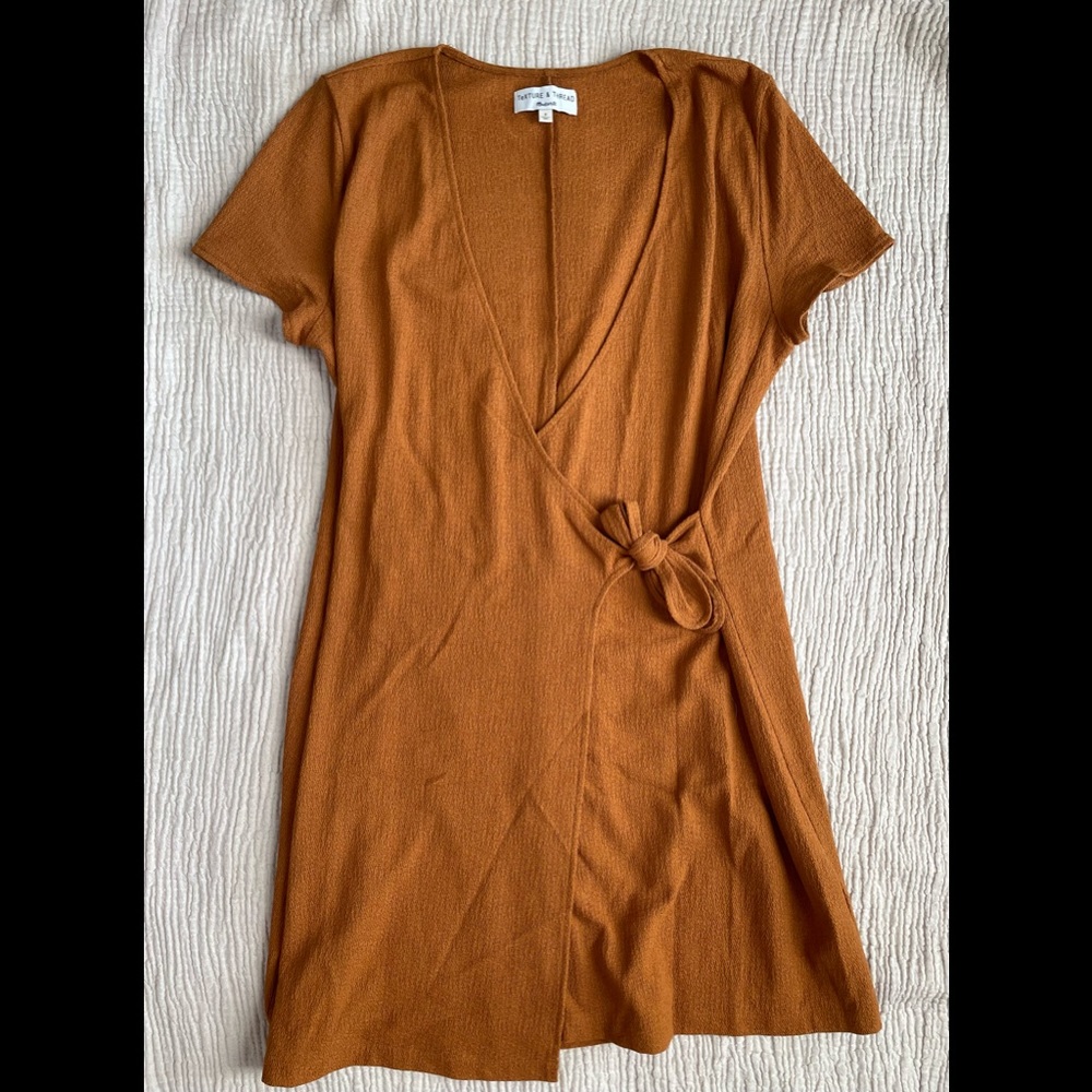 Madewell Rust wrap dress